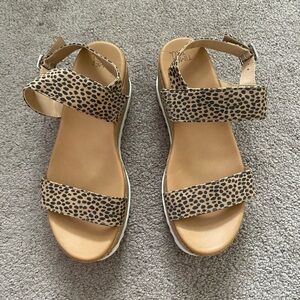 Time and Tru Animal Print Espadrille Sandal Size 6
